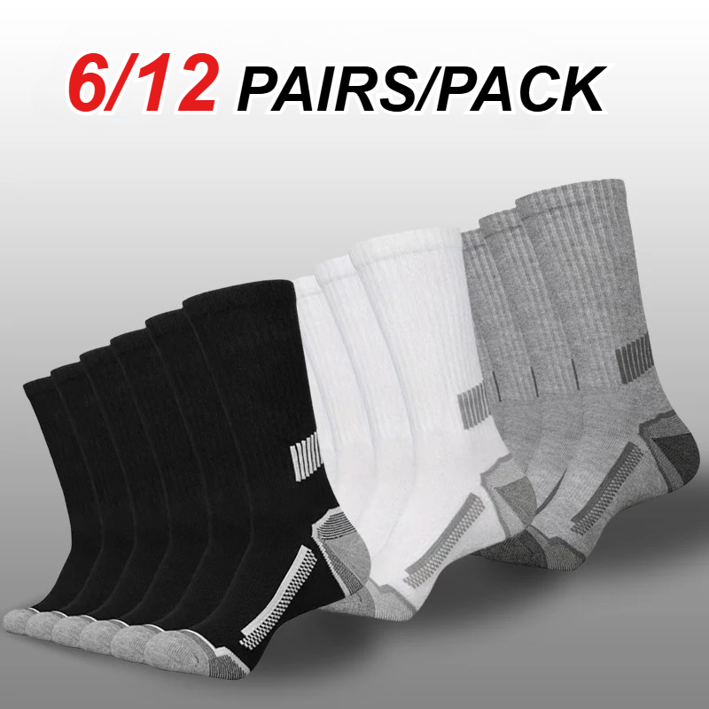 Sports Socks - 6/12 أزواج من الجوارب الرياضية للرجال
