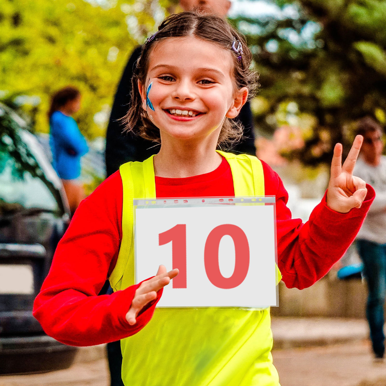 100 قطعة من حاملات أرقام السبا - مراجعة Race Bib وسعره