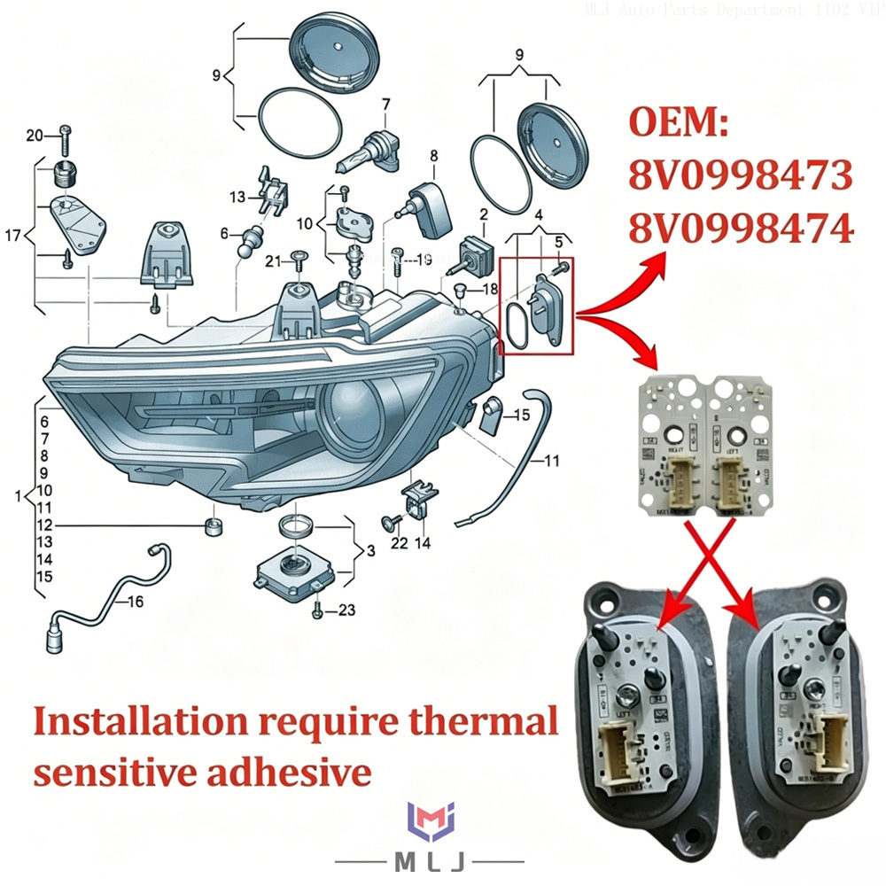 وحدة إضاءة نهارية بيضاء 8V0998 - مراجعة Running Headlamp وسعره