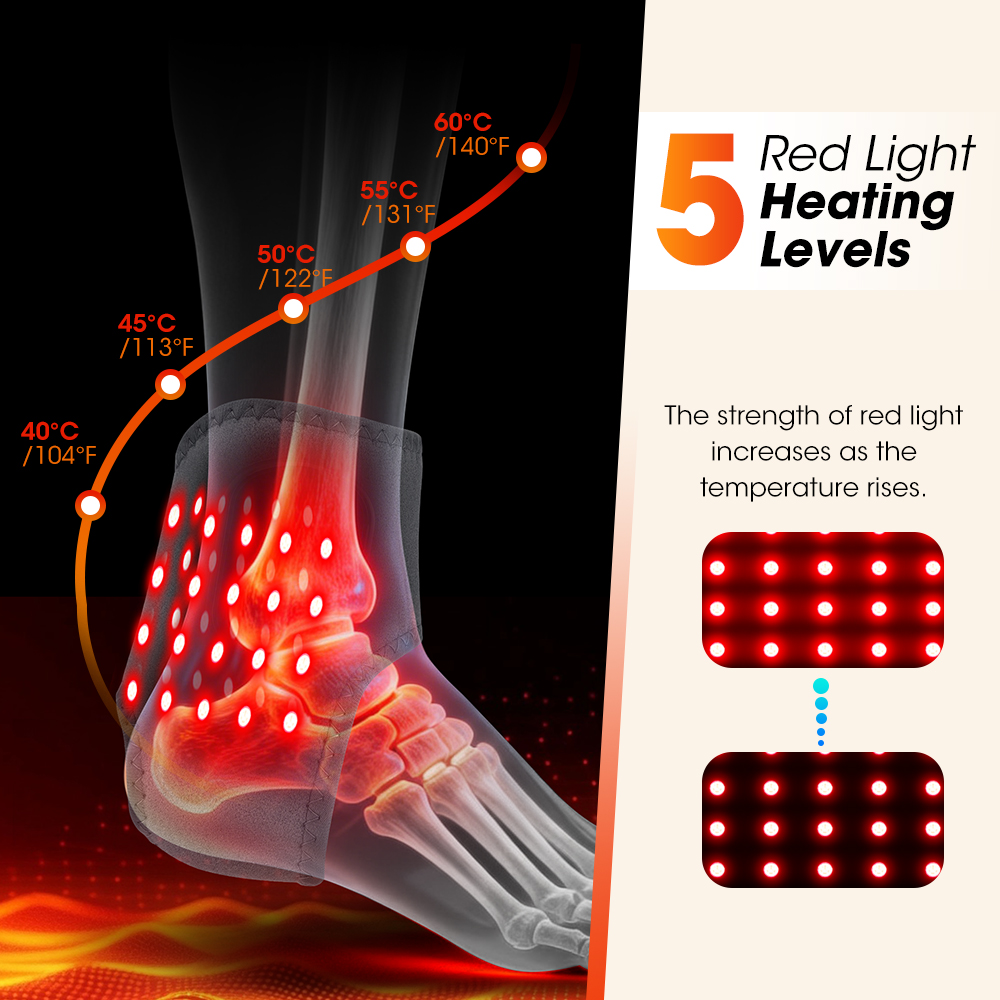 جهاز تدليك الكاحل بالضوء الأحم - مراجعة Ankle Brace وسعره